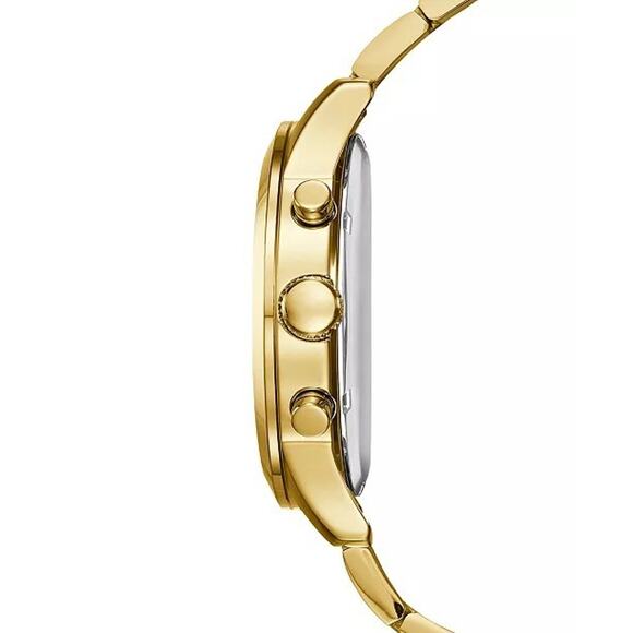 GUESS Gold Stainless Steel Quartz Chronograph Watch Black Dial main image 7